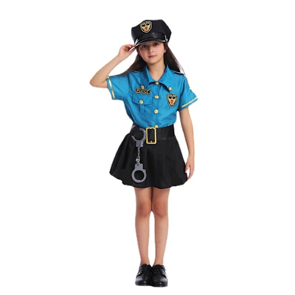Flickans polis kostym set 135-150cm
