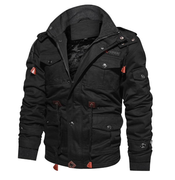 Vinter Casual Thicken Jacketjacka för män black M