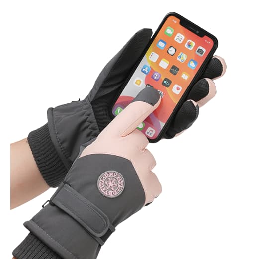 Vinter Ski Handsker til Kvinder og Mænd Vandtætte, Touchscreen Sne Handsker Gray Man