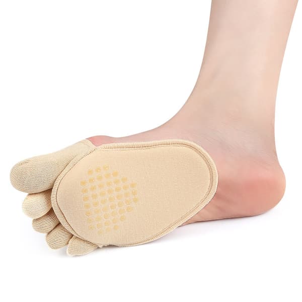 1 par tåavdelare Elastiska fotvårdshalvsula Beige