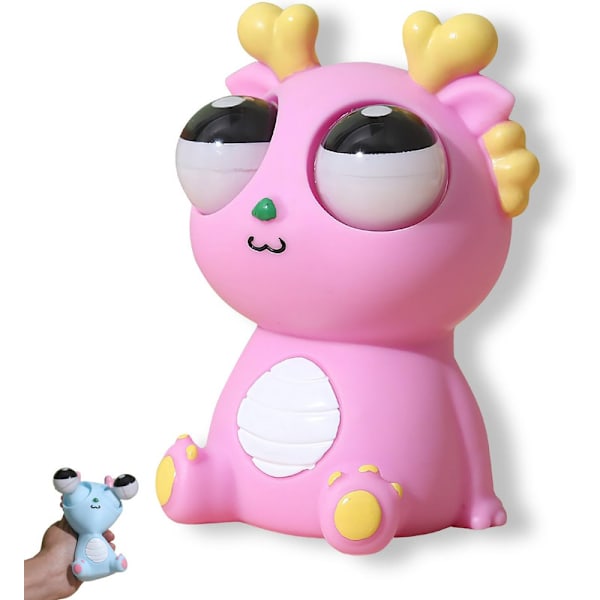 Fidget Pop -lelut, Silmät Ponnahtavat Pehmeät Fidget -lelut Pink