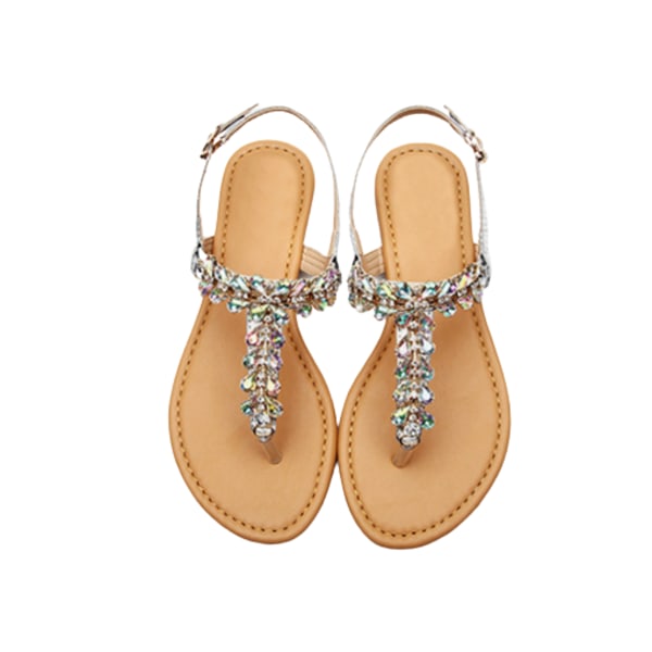 Rhinestone Sandaler til Kvinder - Flade Sandaler Flip Flop 43