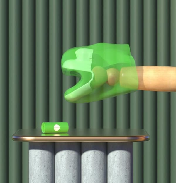 Grodformad sällskapsdjursbajs med sopsäck Green