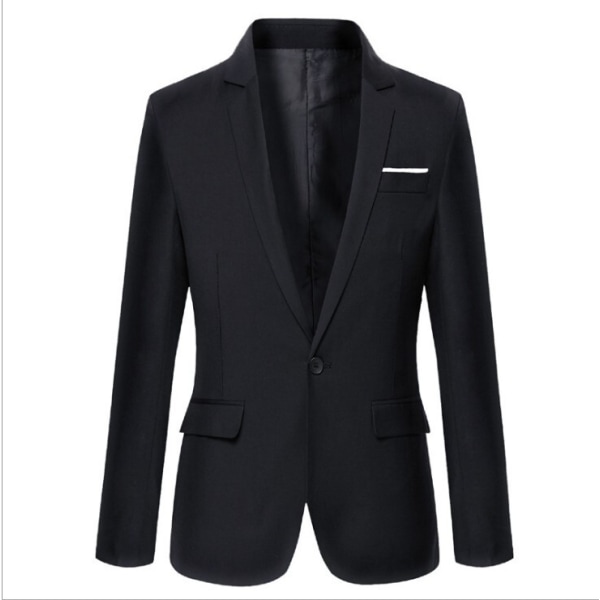 Casual Suit Slim Fit Jacketopp för män black M