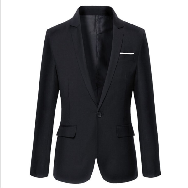 Mænds Casual Suit Slim Fit Jakke Top black M