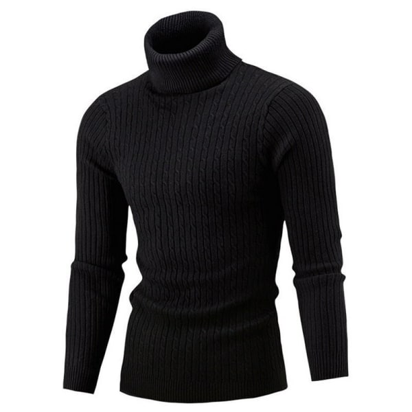 Långärmad långärmad skjorta för män Thermal Tops Lättvikt Black L