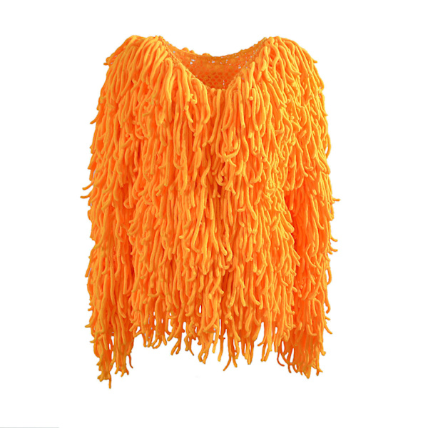 Plush Kjoljacka för Kvinnor Höst och Vinter Orange M