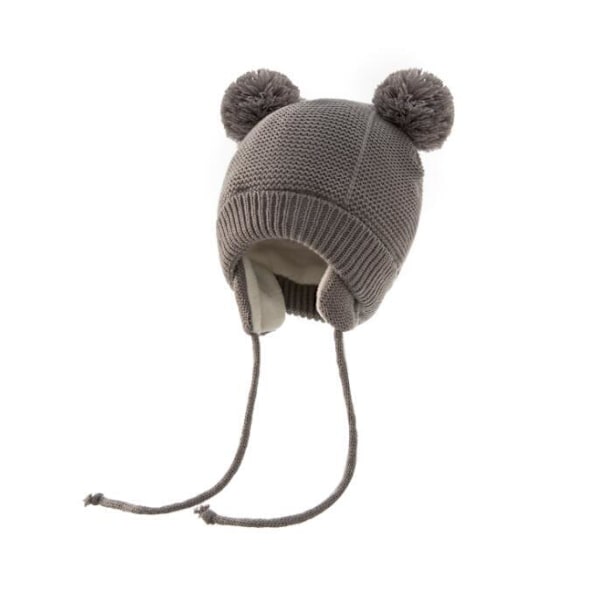 Barn vinter stickade mössa handskar set grey