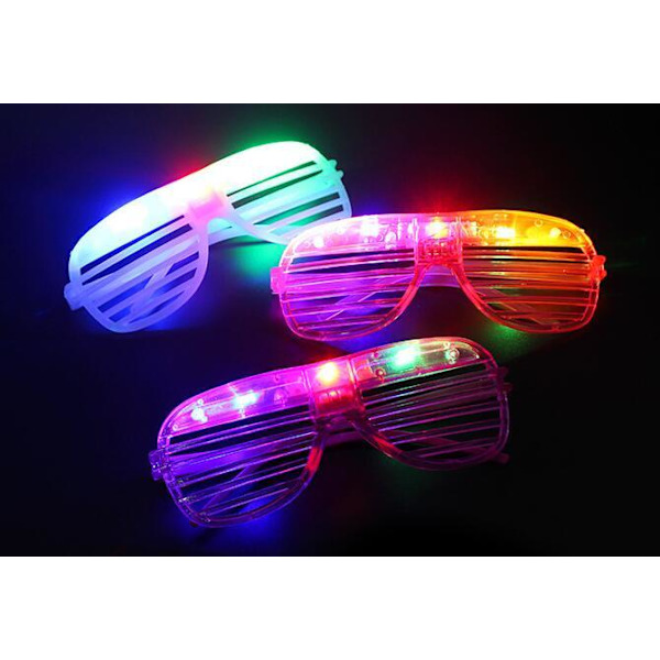 2st LED persienner lyser upp glasögon Red
