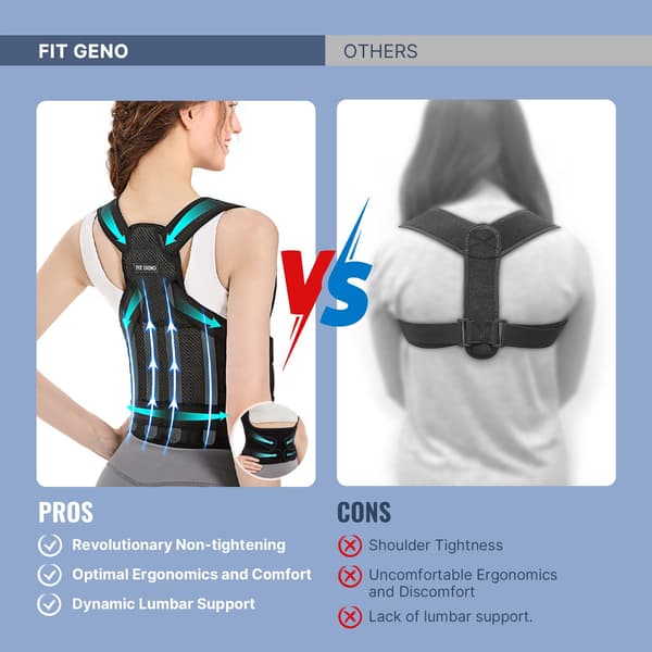 Rygstøtte Posture Corrector til Kvinder og Mænd S