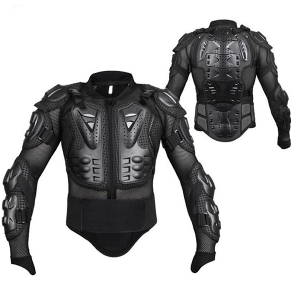 Motorcykel Body Skyddsjacka Pansar Män, bröstryggradsskydd Black 2XL