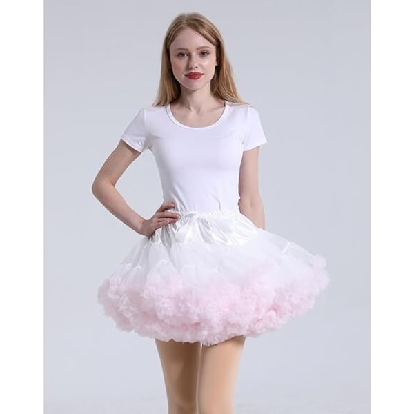 Dame Elastisk Chiffon Tutu Tulle Skørt Prinsesse Ballet Dans Multi-Lag Color 1