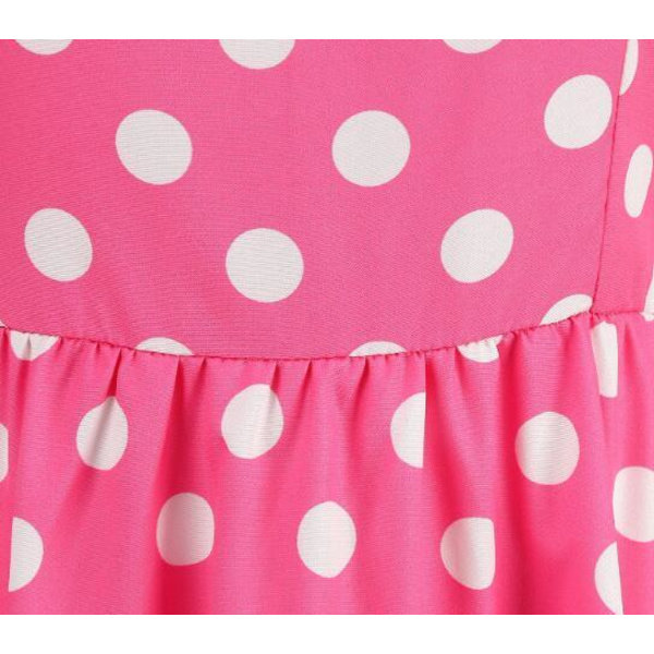 Pink Prikket Plaid Halter Kjole Rose Bow M