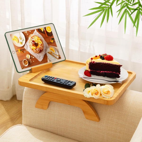 Sofa Arm Tray Bord Klemmet Til Bakke Rectangular