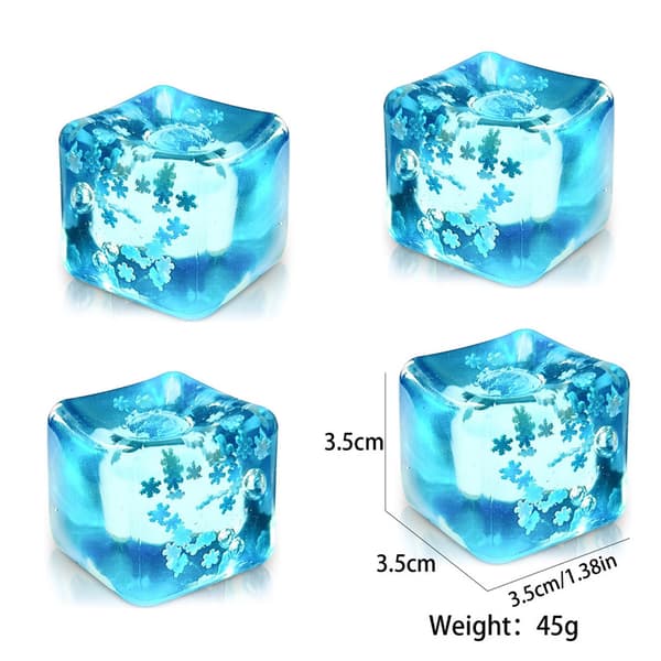 Mjuka Isbitar Stressbollar, 3-pack Sensoriska Mjuka Isleksaker Q1