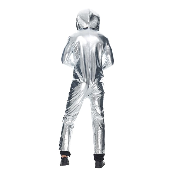 Unisex Metallic Bodysuit med Hætte Voksen L