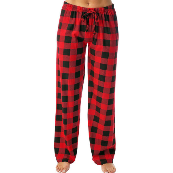 Dam Casual Long Pyjamas Lounge Byxor Sovkläder red S