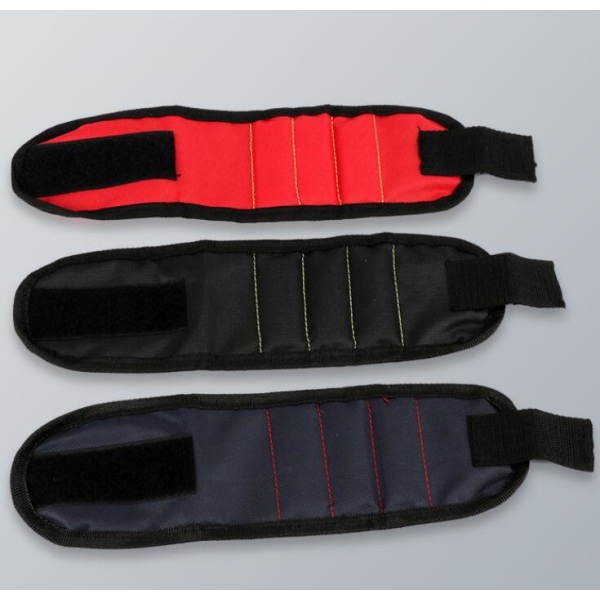 2 ST Magnetisk handledsrem för verktygsförvaring Black 3 rows of 6 magnets