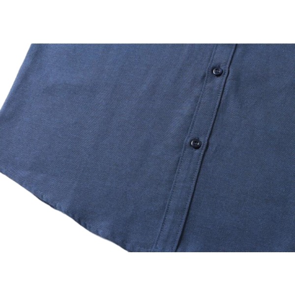 Casual skjorta för män Långärmad Button Down Oxford Textured Dress Shirts BLUE L