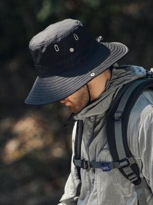 Herrarnas Solskyddsfiskarehatt med Stor Brätte Light gray