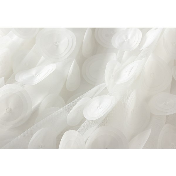Dame Tyll Midi Skjørt 3D Polkadot Mesh Skjørt A-Linje White