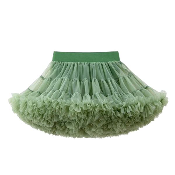 Söt flicka Kid Tulle Princess Tutu Kjol Dansfest Green XS