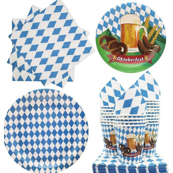 Oktoberfest Tyskland Servis Set Festdekoration 10-piece set