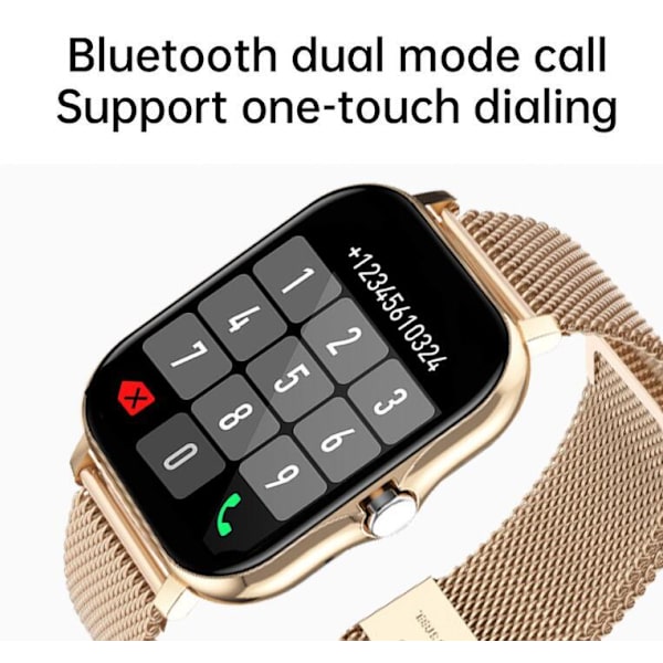 Mænds & Kvinders Bluetooth Smartwatch Vandafvisende Silver