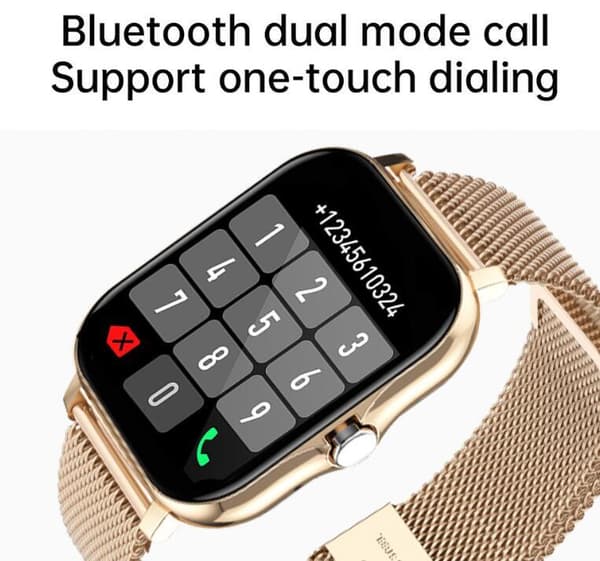 Mænds & Kvinders Bluetooth Smartwatch Vandafvisende Yellow