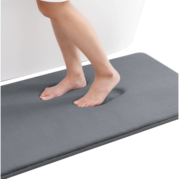 Memory Foam badmatta, supermjuka absorberande badrumsmattor dark grey 43x61