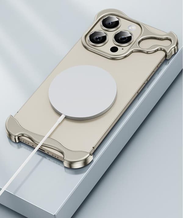 Rammefritt Telefondeksel for iPhone 14 Grey iPhone 15Pro max