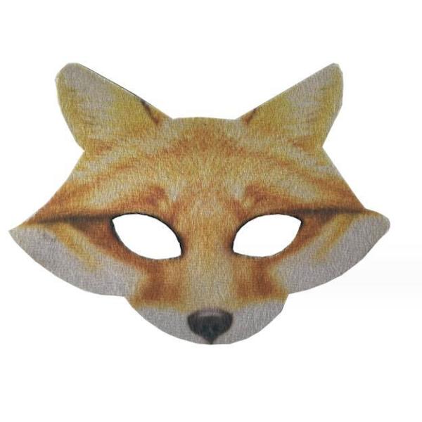 Digitaltryckt Djurmask för Maskerad Fox