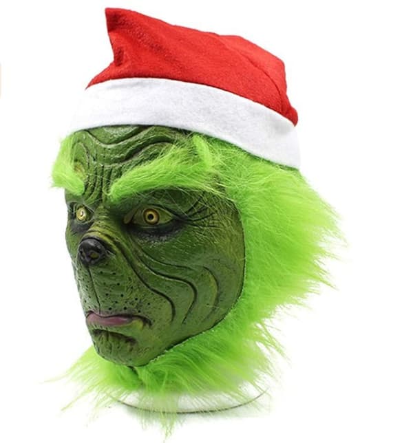 Julgrön Tjuvmonster Mask och Handskar