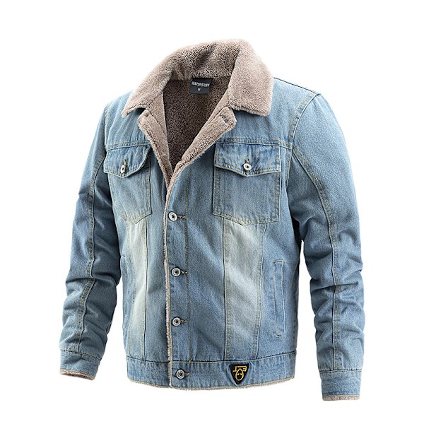 Herr Sherpafodrad Truckerjacka Light Blue XL