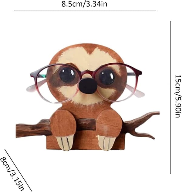 Djurglasögonhållare Söt träglasögonställ Sloth