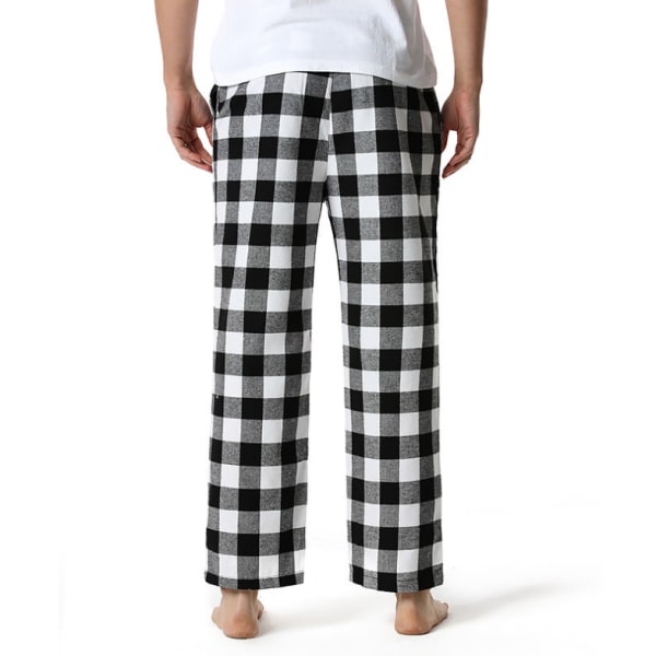 Supermjuka pyjamasbyxor i bomull för män black L