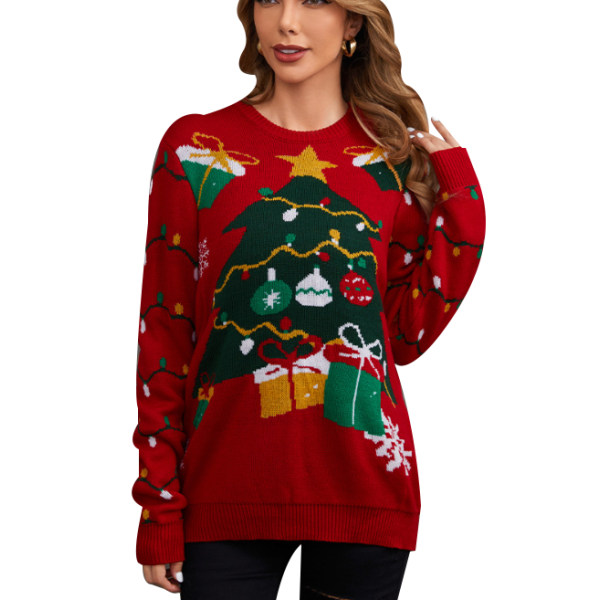 Dam Ugly Christmas Sweater Snowflakes Sweatshirts Toppar M