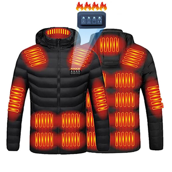 Lämmitetyt takit, lämmittävät talvihupparit miehille ja naisille 4XL