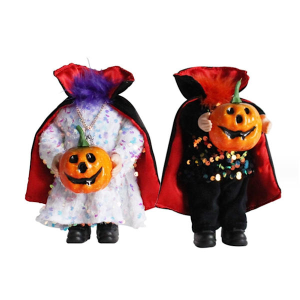 Halloween Huvudlös Pumpa Docka, Spöklikt Skämtföremål och Dekorativ Leksak för att Stämma In White