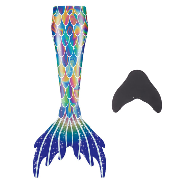 Mermaid Tails för simning för barn och vuxna med Monofin dark blue 140