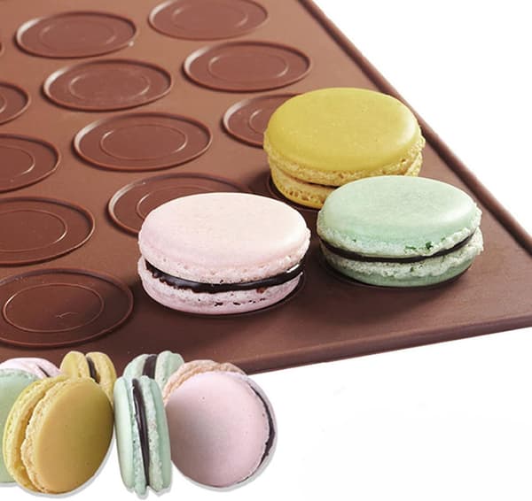 Silikon Macaron Bageplader, 2 Ikke-Klæbende Silikon Bageplader