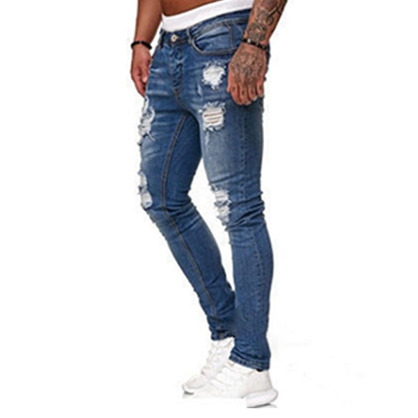Stretchy Slim Fit jeansbyxor för män grey L