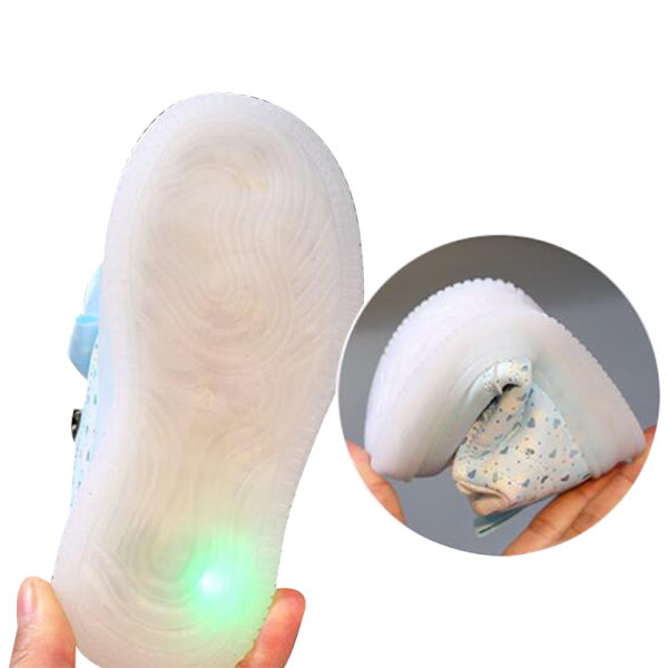 Lille Pige LED Sko Børn Lysende Sneakers White 21