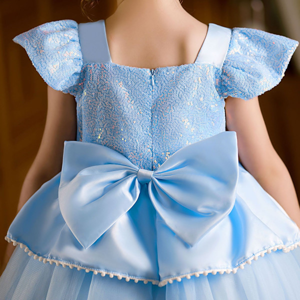 Princess Cinderella kostym för flickor Barn Cosplay Klänning Carnival Outfit 130