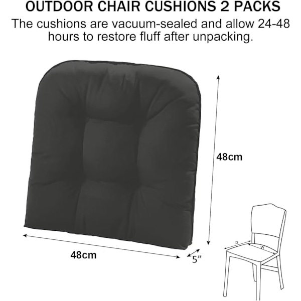 Utesoffa Kuddar Set om 2, Patio Möbel Golvkuddar DARK GRAY