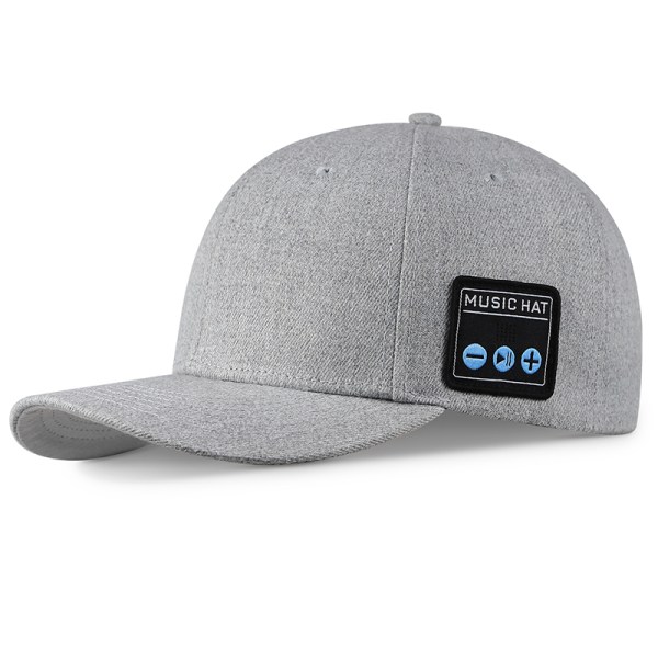 Mössa med Bluetooth högtalare Justerbar Bluetooth hatt Gray