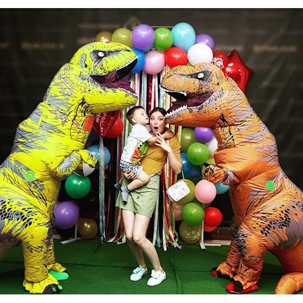 Uppblåsbar Dinosauriekostym för Vuxna, Dinosaurie Uppblåsbar Kostym för Vuxna Purple