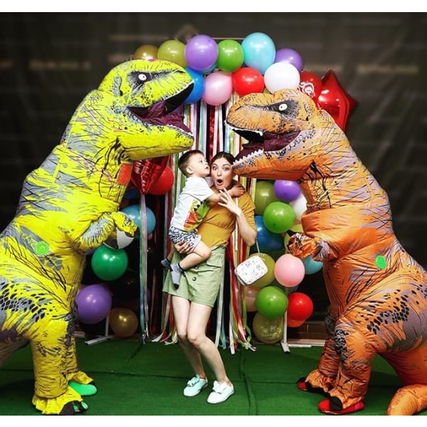 Uppblåsbar Dinosauriekostym för Vuxna, Dinosaurie Uppblåsbar Kostym för Vuxna Red
