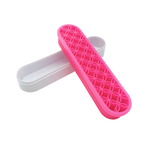 Silikon Makeup Borst Hållare Verktyg Organizer Red Rose