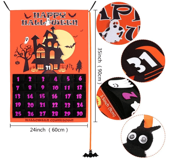 Halloween adventskalender för barn orange